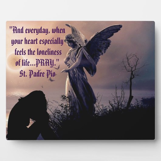 Engel met menselijke tafelblad Plaque met Ezel Fotoplaat (Voorkant)