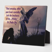 Engel met menselijke tafelblad Plaque met Ezel Fotoplaat (Zijkant)