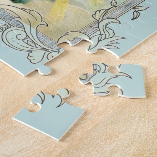  Engel met Paars kruis Legpuzzel (Zijkant)