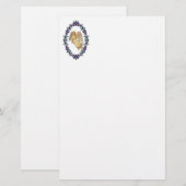 Engel met Paarse versieringen Briefpapier (Voorkant / Achterkant)