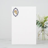 Engel met Paarse versieringen Briefpapier (Staand voorkant)