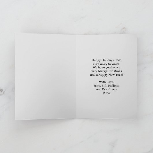 Engel met rode sjerp Kerstmis Kaart (Binnen)