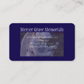 "ENGEL MET ROOS / RUST IN VREDE" VISITEKAARTJE (Achterkant)