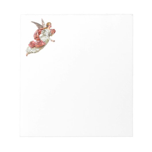engel met roze lint notitieblok (Voorkant)