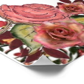  engel met roze lint poster (Hoek)