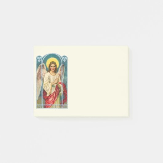 Engel Met Roze Lint Triptiek Post-it® Notes (Voorkant)