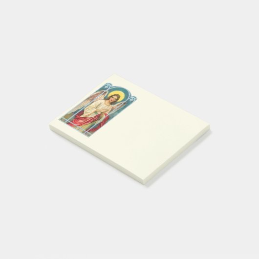 Engel Met Roze Lint Triptiek Post-it® Notes (Schuin)