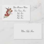  engel met roze lint visitekaartje (Voorkant / Achterkant)