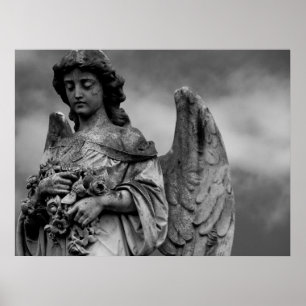 Engel met Rozen Poster