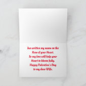 Engel met Rozen Valentijn voor een vrouw Feestdagen Kaart (Binnen)