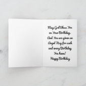 engel met Rozen Verjaardag Kaart (Binnen)