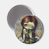 "Engel met smaragden" Magneet (Voorkant / Achterkant)