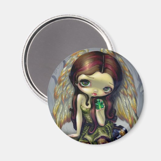 "Engel met smaragden" Magneet (Voorkant / Achterkant)