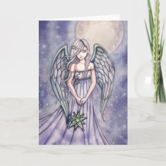 Engel met Ster Ornament Kaart van Molly Harrison (Voorkant)
