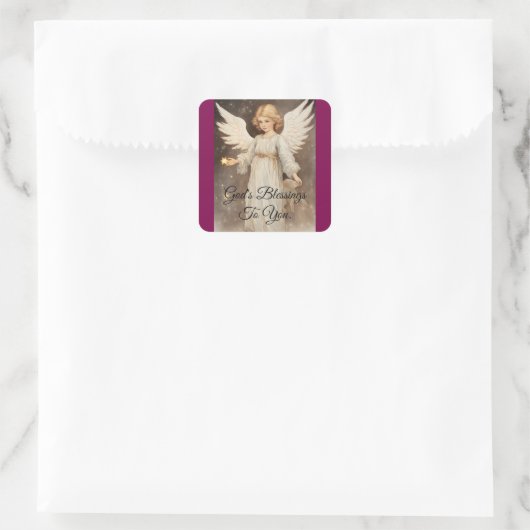 Engel met ster Sticker (Tas)