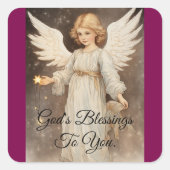 Engel met ster Sticker (Voorkant)