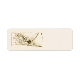 engel met trompet monoton etiket