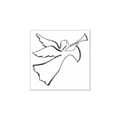 Engel met trompetstempel rubberstempel (Afrduk)