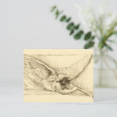  Engel met Trumpet Monotone Briefkaart (Staand voorkant)