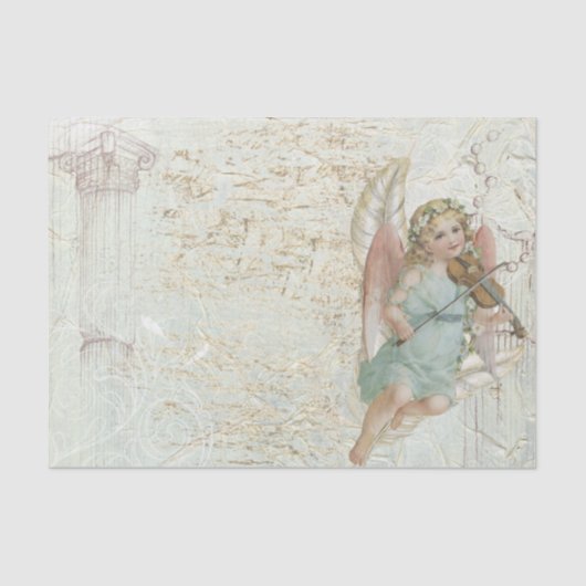  Engel met Violin Tissuepapier (Voorkant)