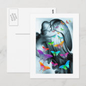 Engel met vlinders briefkaart (Voorkant / Achterkant)