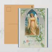  engel met witte bloemen briefkaart (Voorkant / Achterkant)