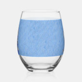 Engel met witte kat op wolk Hemelblauw Wijnglas Zonder Voet (Rechts)