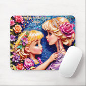 ENGEL ~ MOEDERDAG ~ Moeder en dochter ~ Muismat (Met muis)