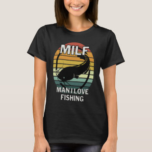 Engel motief meerval visser en angelaars met MI T-shirt