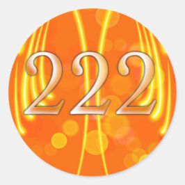 Engel nummer 222 ronde sticker