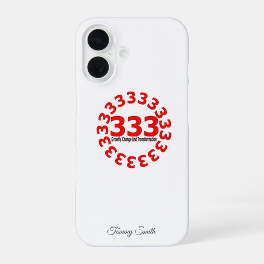 Engel nummer 333 - Groei, verandering en transform iPhone 16 Hoesje (Achterkant)