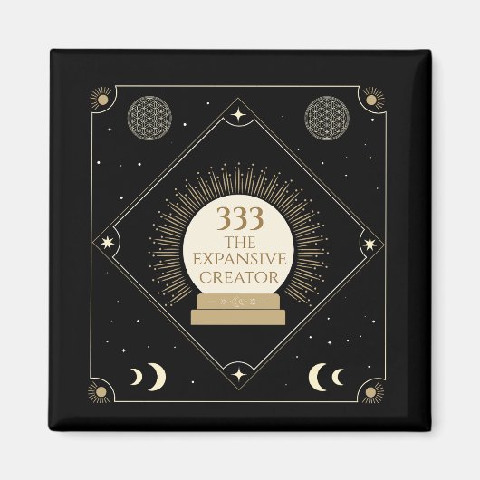 Engel nummer 333 Uitgebreide Schepper Magneet (Voorkant)