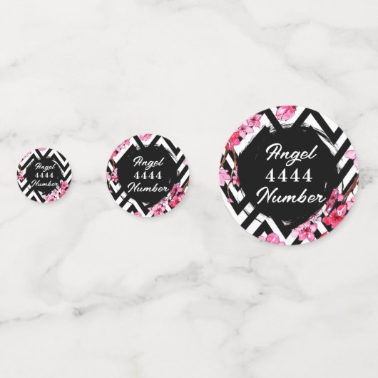 Engel nummer "4444" confetti (Voorkanten)