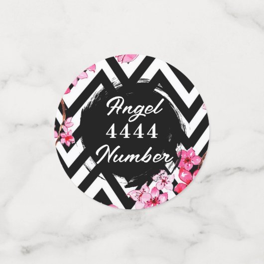 Engel nummer "4444" confetti (Kleine voorkant)