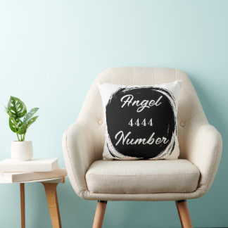 Engel nummer "4444" dubbelzijdig kussen