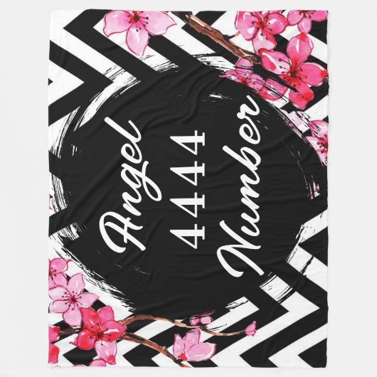 Engel nummer "4444" fleece deken (Voorkant)