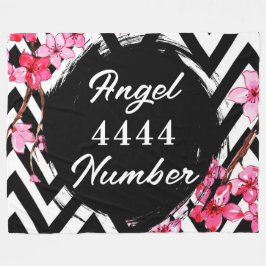 Engel nummer "4444" fleece deken