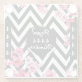 Engel nummer "4444" glazen onderzetter (Achterkant)