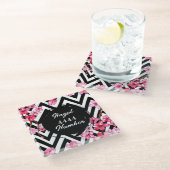 Engel nummer "4444" glazen onderzetter (Schuin)