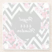 Engel nummer "4444" glazen onderzetter (Achterkant)