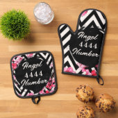 Engel nummer "4444" ovenwant & pannenlap set (Top down)