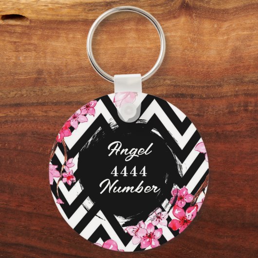 Engel nummer "4444" sleutelhanger (Voorkant)