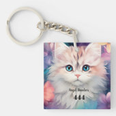 Engel nummer 444 kat sleutelhanger (voorkant)