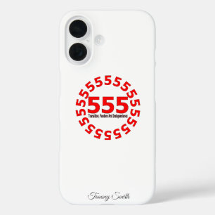 Engel nummer 555 - Vrijheid en verandering estheti iPhone 16 Hoesje