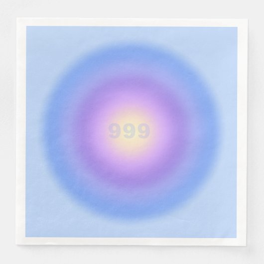Engel Nummer 999 Release - Engel Nummers Gradiënt Servet (Voorkant)