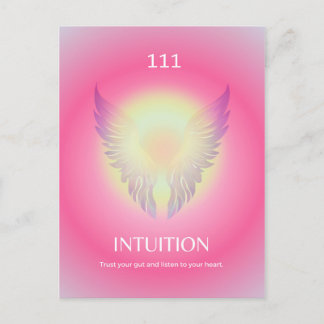 Engel nummer AURA 111 Intuïtie Briefkaart