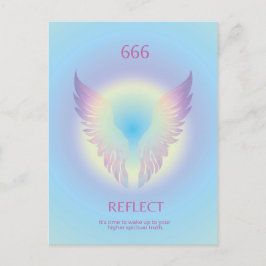 Engel nummer Aura 666 Reflect Briefkaart