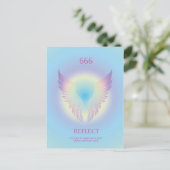Engel nummer Aura 666 Reflect Briefkaart (Staand voorkant)