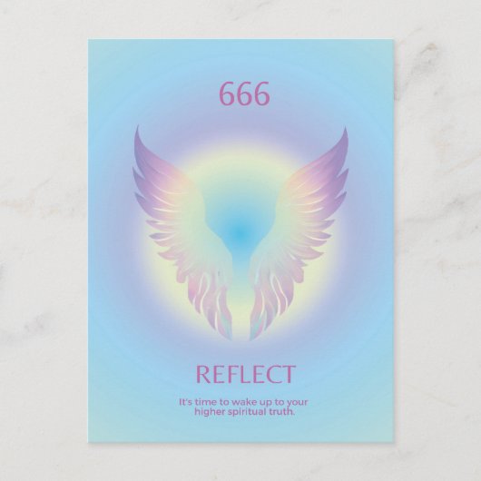 Engel nummer Aura 666 Reflect Briefkaart (Voorkant)