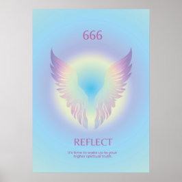 Engel nummer Aura 666 Reflect Poster